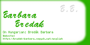 barbara bredak business card