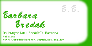 barbara bredak business card